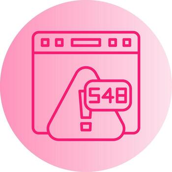 Error 548 Server Side Malware Warning Gradient Two Tone Circle vector