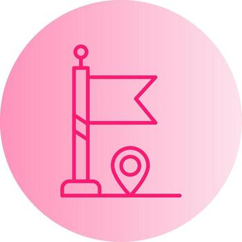 Game Over Screen Display Gradient Two Tone Circle vector