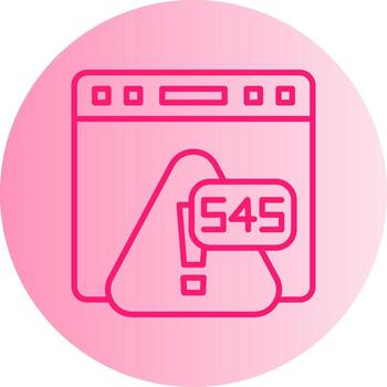 Error 545 Configuration Syntax Error Gradient Two Tone Circle vector