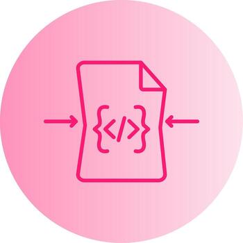 Minified Code Block Icon Gradient Two Tone Circle vector
