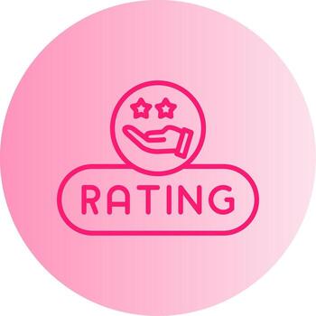 Leave Rating Button Gradient Two Tone Circle vector
