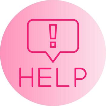 Help Support Message Gradient Two Tone Circle vector