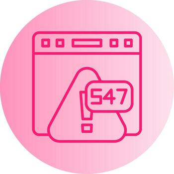 Error 547 Cache Miss Repeated Gradient Two Tone Circle vector