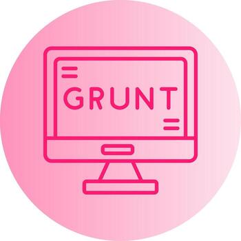 Grunt JS Task Runner Gradient Two Tone Circle vector
