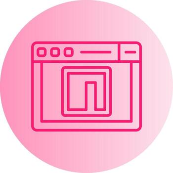 NPM Package Manager Icon Gradient Two Tone Circle vector
