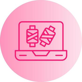 Yarn Dependency Tool Icon Gradient Two Tone Circle vector