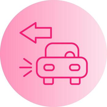 Blinking Turn Signal Light Gradient Two Tone Circle vector