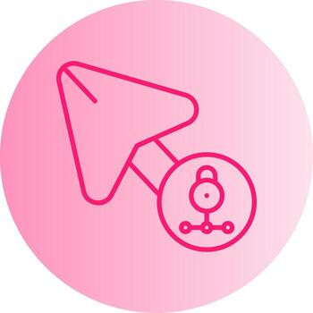 Encrypt Private Data Gradient Two Tone Circle vector