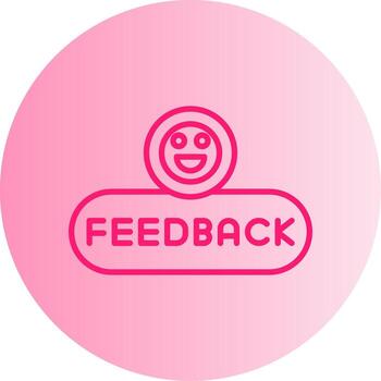Send Feedback Button Gradient Two Tone Circle vector