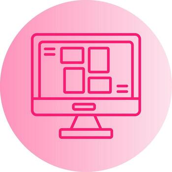 Flexbox Container Structure Gradient Two Tone Circle vector