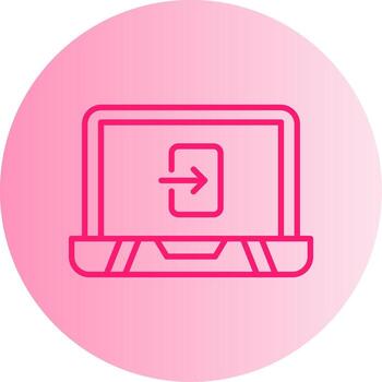 Login Timeout Notification Gradient Two Tone Circle vector