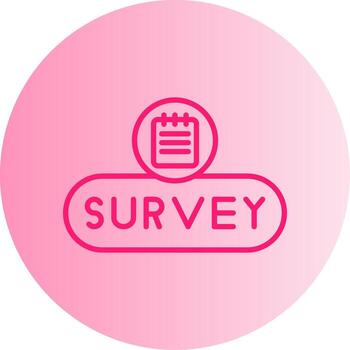 Start Survey Button Gradient Two Tone Circle vector