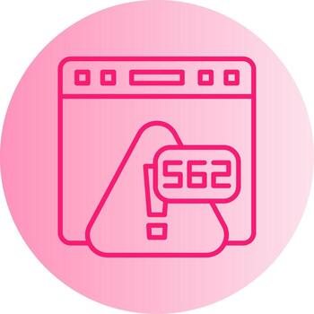 Error 562 Logging System Failure Gradient Two Tone Circle vector