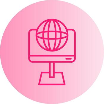 Internal Company Intranet Portal Gradient Two Tone Circle vector