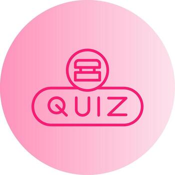 Take Quiz Button Gradient Two Tone Circle vector