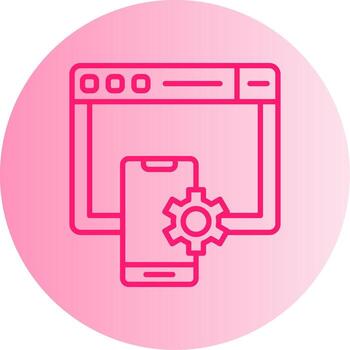 Progressive Web App PWA Gradient Two Tone Circle vector