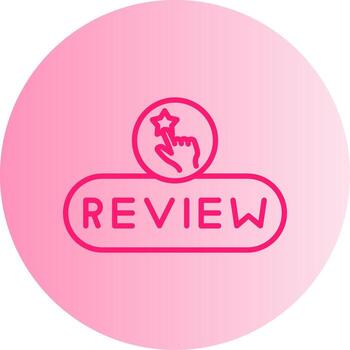 Leave Review Button Gradient Two Tone Circle vector