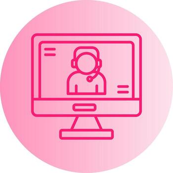 Servicio trabajador archivo icono degradado dos tono circulo vector