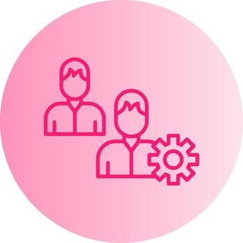 Cloud Based Sales CRM Software Gradient Two Tone Circle vector