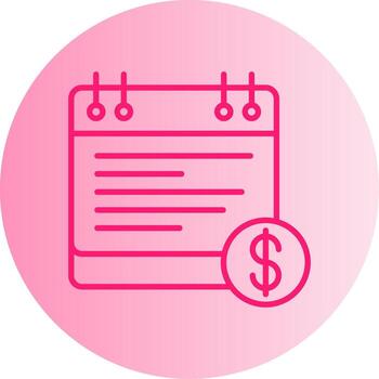 Automated Payroll Processing Tool Gradient Two Tone Circle vector