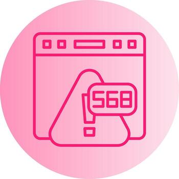 Error 568 Message Queue Overflow Gradient Two Tone Circle vector