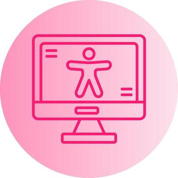 sitio web accesibilidad icono degradado dos tono circulo vector