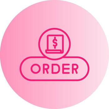 Place Order Button Gradient Two Tone Circle vector