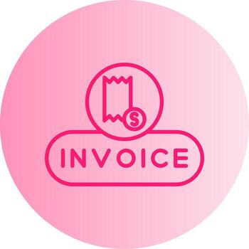 View Invoice Button Gradient Two Tone Circle vector