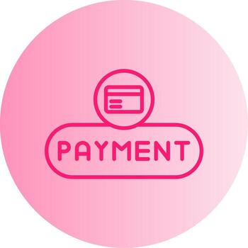 Make Payment Button Gradient Two Tone Circle vector