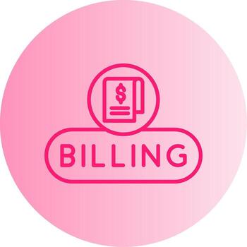 Billing Details Button Gradient Two Tone Circle vector