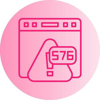 Error 576 Streaming Buffer Overflow Gradient Two Tone Circle vector