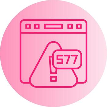 Error 577 Route Configuration Error Gradient Two Tone Circle vector