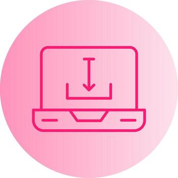 Local Storage Data Block Gradient Two Tone Circle vector
