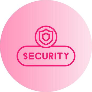 View Security Settings Button Gradient Two Tone Circle vector