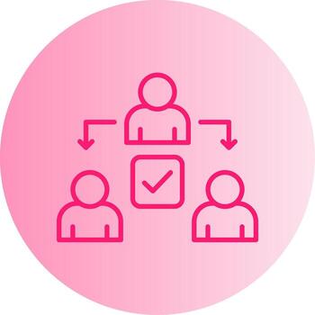 Event Delegation Handler Gradient Two Tone Circle vector