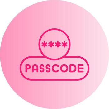 Enter Passcode Button Gradient Two Tone Circle vector