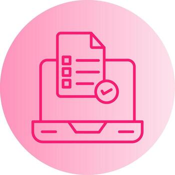 HTML Form Validation Icon Gradient Two Tone Circle vector