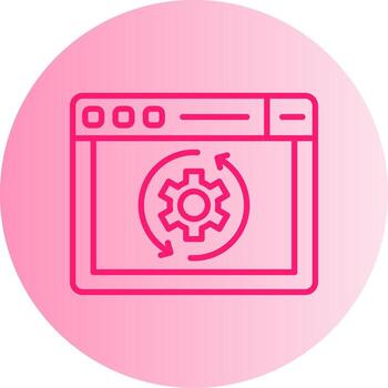 ui componente ciclo vital icono degradado dos tono circulo vector