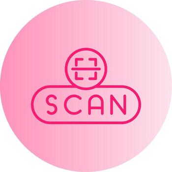 Start Scan Button Gradient Two Tone Circle vector