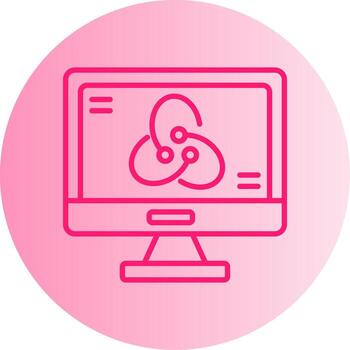 redux estado gerente símbolo degradado dos tono circulo vector