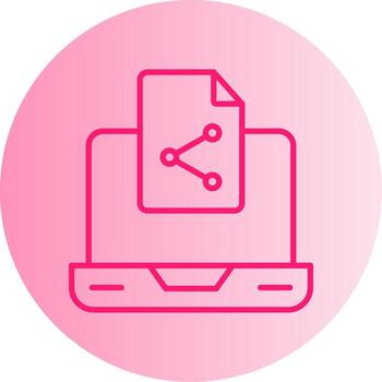 reaccionar contexto api icono degradado dos tono circulo vector