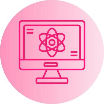 reaccionar gancho ciclo vital icono degradado dos tono circulo vector