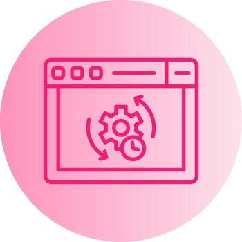 componente ciclo vital métodos degradado dos tono circulo vector