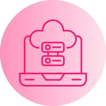 Static Site Generation Symbol Gradient Two Tone Circle vector