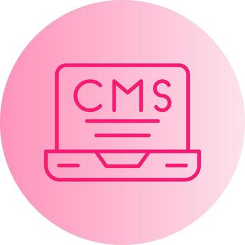 Headless CMS Backend Icon Gradient Two Tone Circle vector