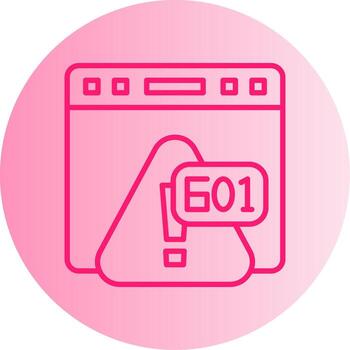 Error 601 Policy Enforcement Block Gradient Two Tone Circle vector