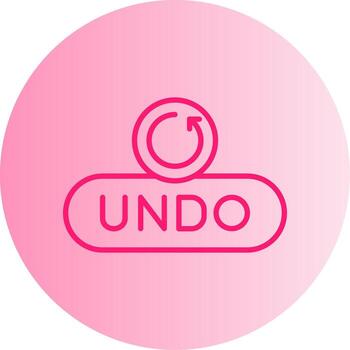 Undo Action Button Gradient Two Tone Circle vector