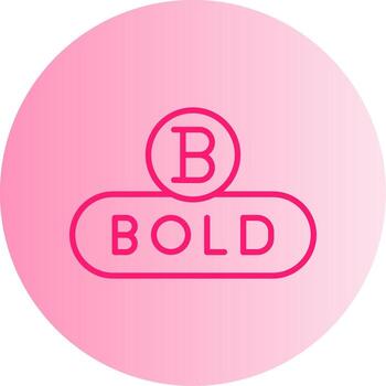 Bold Text Button Gradient Two Tone Circle vector
