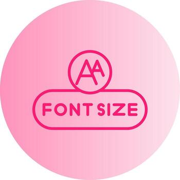 Adjust Font Size Button Gradient Two Tone Circle vector