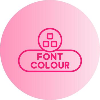 Change Font Color Button Gradient Two Tone Circle vector
